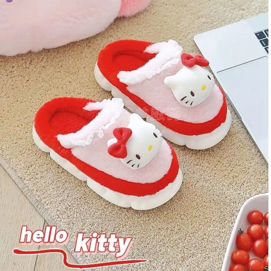 Cartoon Sanrio Hello Kitty Cinnamoroll Bady Winter Cotton Slippers Girls Cute Winter Thick Bottom Plush Half Slippers for Women
Cartoon Sanrio Hello Kitty Cinnamoroll Bady Winter Cotton Slippers Girls Cute Winter Thick Bottom Plush Half Slippers for Women