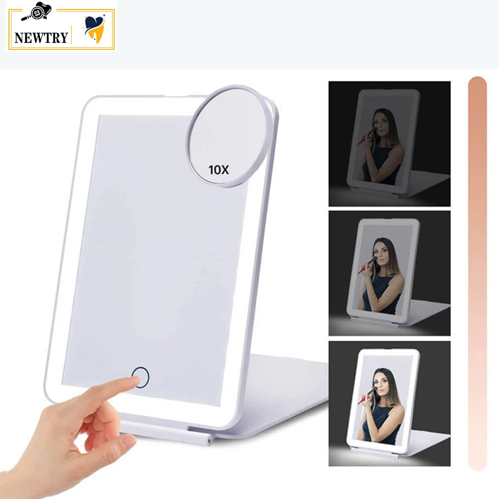 72 LED Light Bulbs Vanity Mirror 10x Magnifying Travel Cosmetic Folding Makeup Mirror Touch Screen Stepless Dimmer Beauty Table
72 LED Light Bulbs Vanity Mirror 10x Magnifying Travel Cosmetic Folding Makeup Mirror Touch Screen Stepless Dimmer Beauty Table