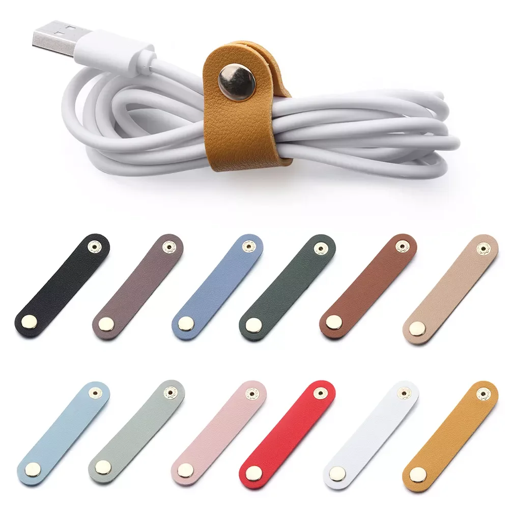 Leather Cable Winder Earphone Cord Organizer Charger Cable Protector Clips Cord Holder Cable Management Winder Tie
Leather Cable Winder Earphone Cord Organizer Charger Cable Protector Clips Cord Holder Cable Management Winder Tie