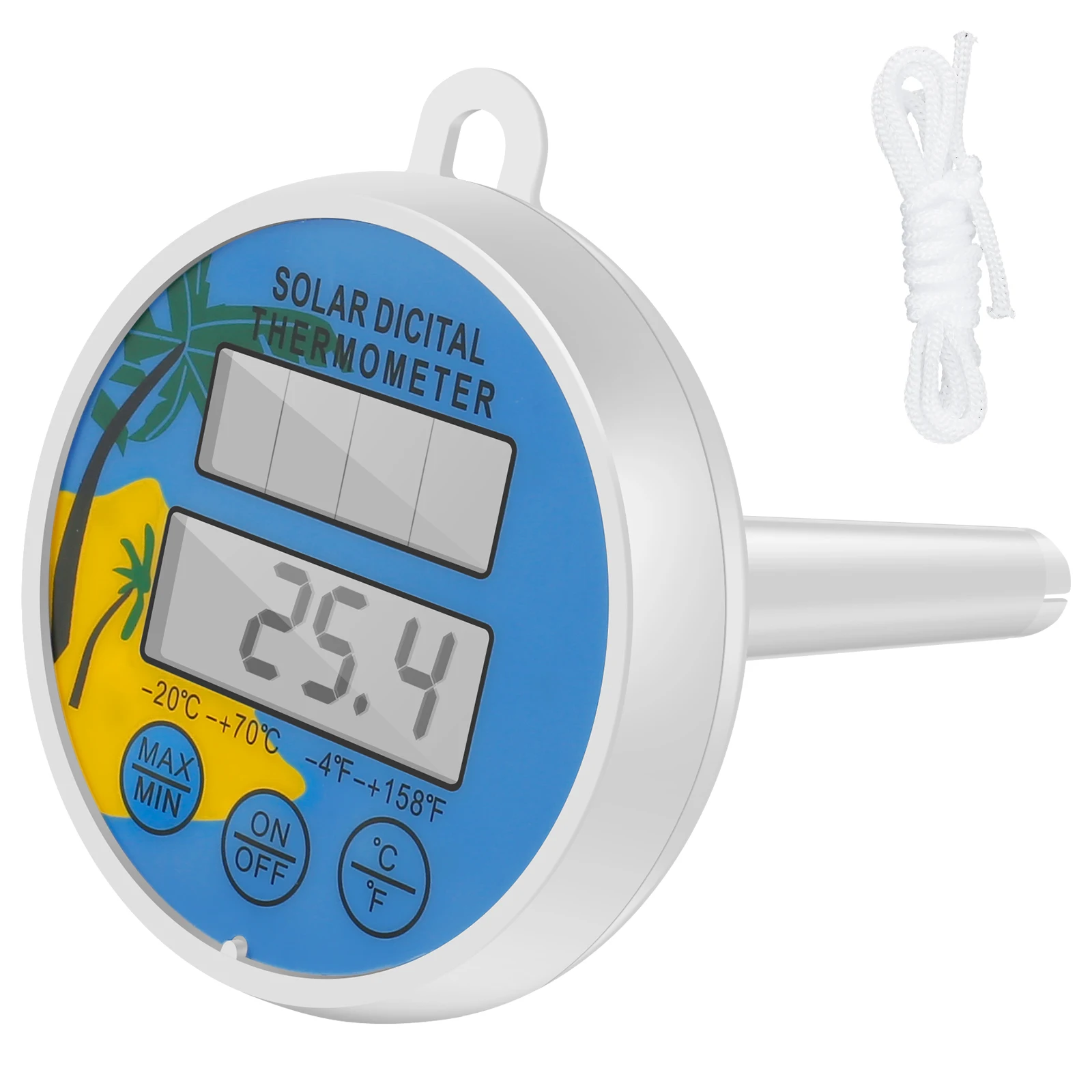 Swimming Pool Thermometer Portable Floating Pool Thermometer with String Solar Powered Digital Water Temperature Gauge Precise
Swimming Pool Thermometer Portable Floating Pool Thermometer with String Solar Powered Digital Water Temperature Gauge Precise