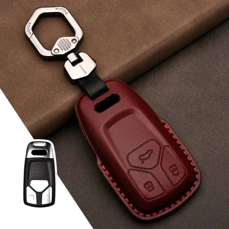 Защитный чехол из натуральной кожи для Audi Q5L, чехол для ключей из воловьей кожи A3/A4L/A5/A6L/A8L/A7/Q3/Q4/A6L/Q7/Q8, чехол для ключей, брелок
Защитный чехол из натуральной кожи для Audi Q5L, чехол для ключей из воловьей кожи A3/A4L/A5/A6L/A8L/A7/Q3/Q4/A6L/Q7/Q8, чехол для ключей, брелок