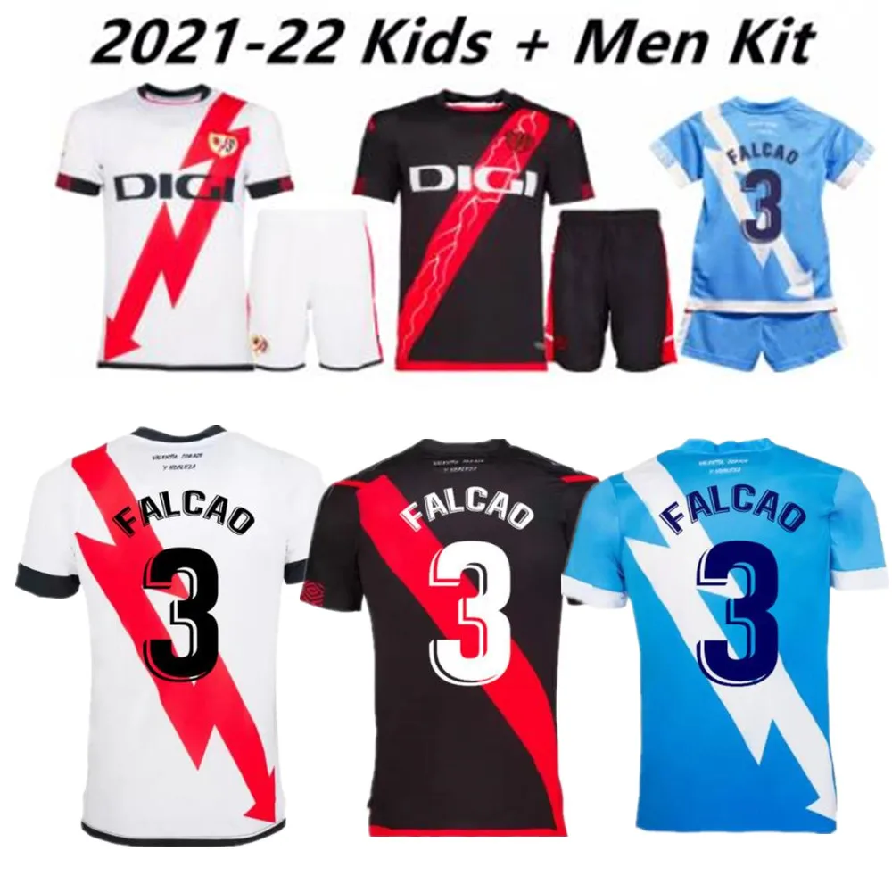 

BYRON BUZZ 21/22 Men Rayo Vallecano Football Jersey Camiseta De Futbol Shirt Leisure Jersey Falcao Casual Shirts aldult kids kit