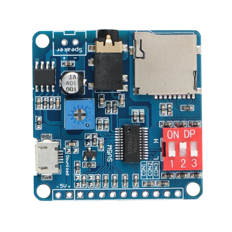 

Модуль воспроизведения голоса, mp3-плеер UART I/O, усилитель триггера класса D, 5 Вт, 8 м, память, флэш-карта памяти SD/TF для Arduino