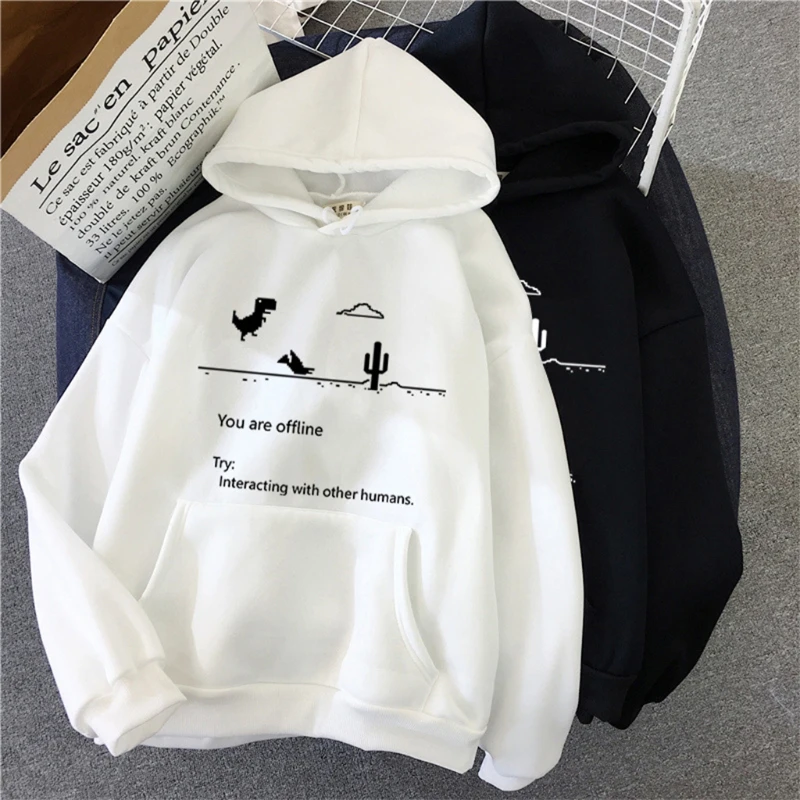Women Autumn Long Sleeve Hoodies Harajuku Cartoon Pixel Cactus Dinosaur Video Game Print Sweatshirt Casual Loose Pullover Top
Women Autumn Long Sleeve Hoodies Harajuku Cartoon Pixel Cactus Dinosaur Video Game Print Sweatshirt Casual Loose Pullover Top