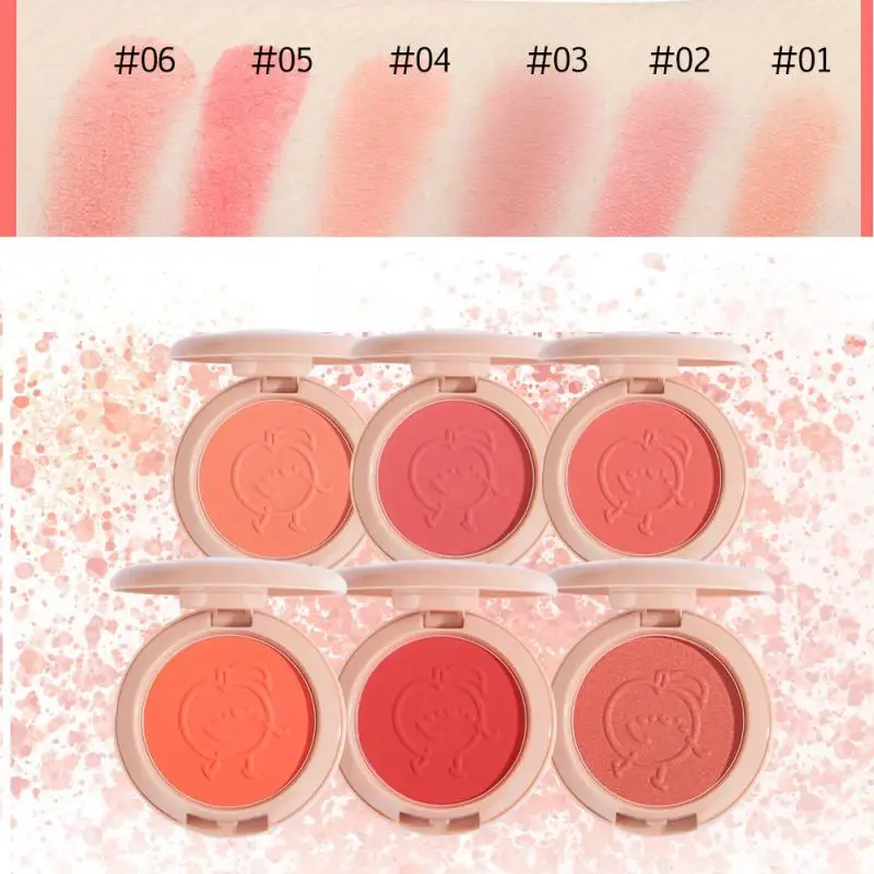 

Monochrome Blush Peach Powder Cosmetic Makeup Blusher Palette Face Mineral Pigment Cheek Red Rouge Shadow Contour Makeup Tint