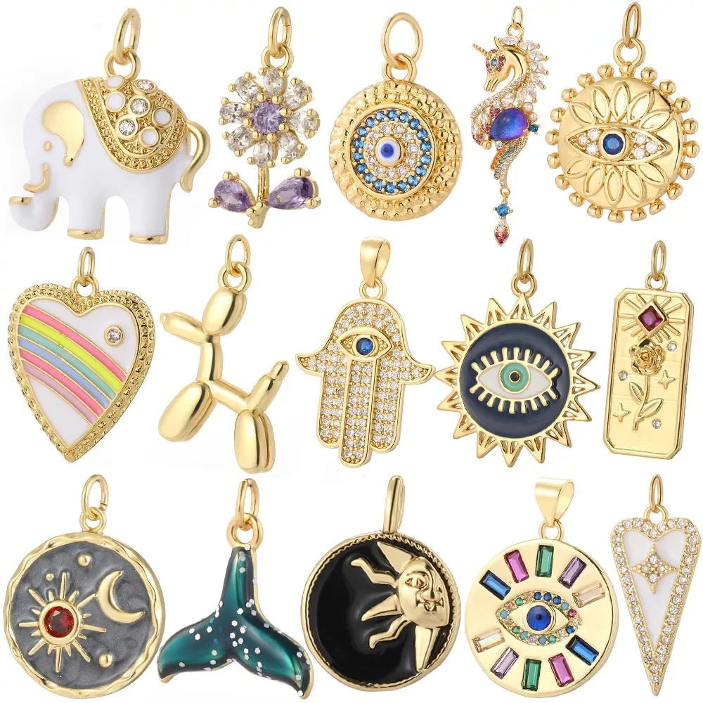 Heart Evil Blue Eye Charms Elephant Cute Dog Pet Sun Flower Gold Charm for Jewelry Making Supplies Diy Necklace Earring Bracelet
Heart Evil Blue Eye Charms Elephant Cute Dog Pet Sun Flower Gold Charm for Jewelry Making Supplies Diy Necklace Earring Bracelet