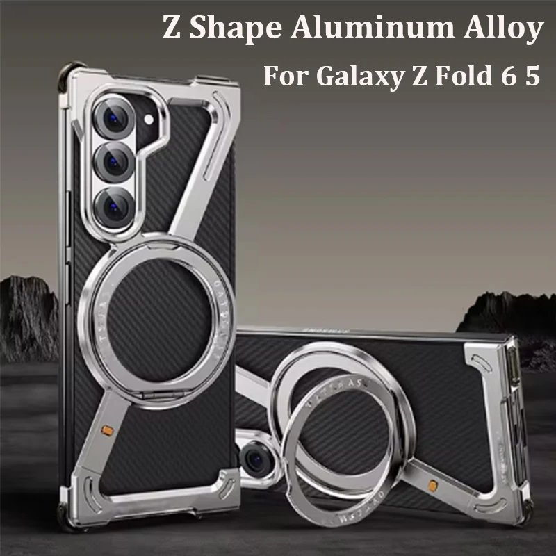 Титановый металлический корпус Z-образной формы для Samsung Galaxy Z Fold 6 5 4 S24 Ultra Plus