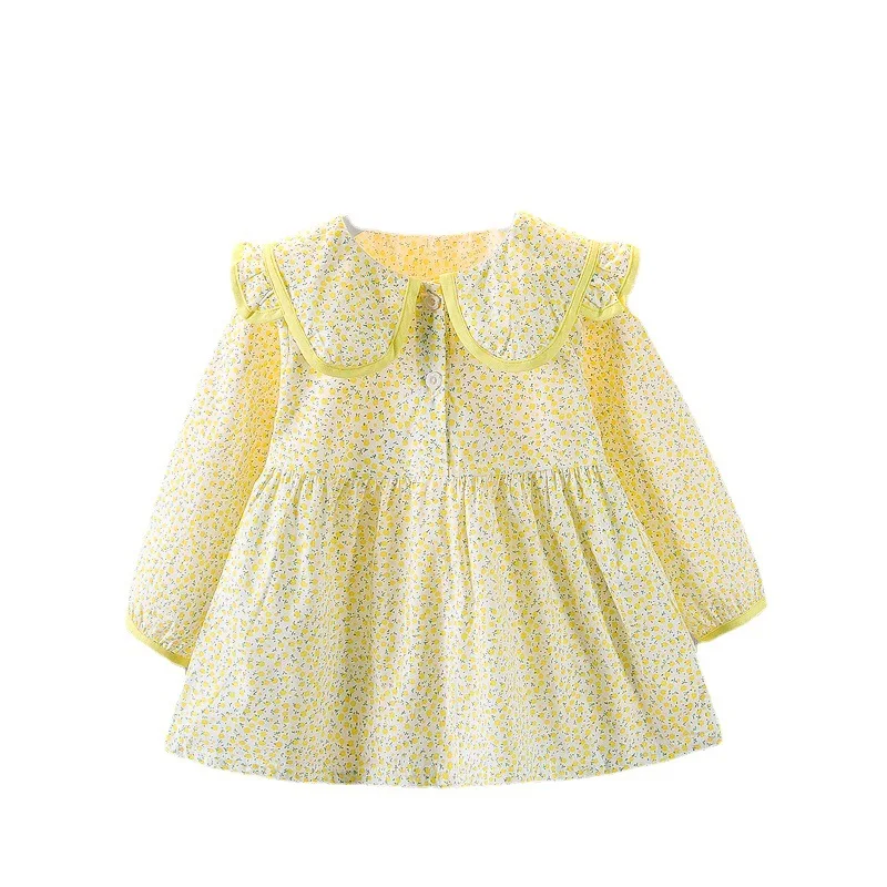 Yellow Floral Printed Dresses for Girls Baby 1-4 Years Big Collar Sleeved Spring Autumn Clothes Party Toddler Dress
Yellow Floral Printed Dresses for Girls Baby 1-4 Years Big Collar Sleeved Spring Autumn Clothes Party Toddler Dress