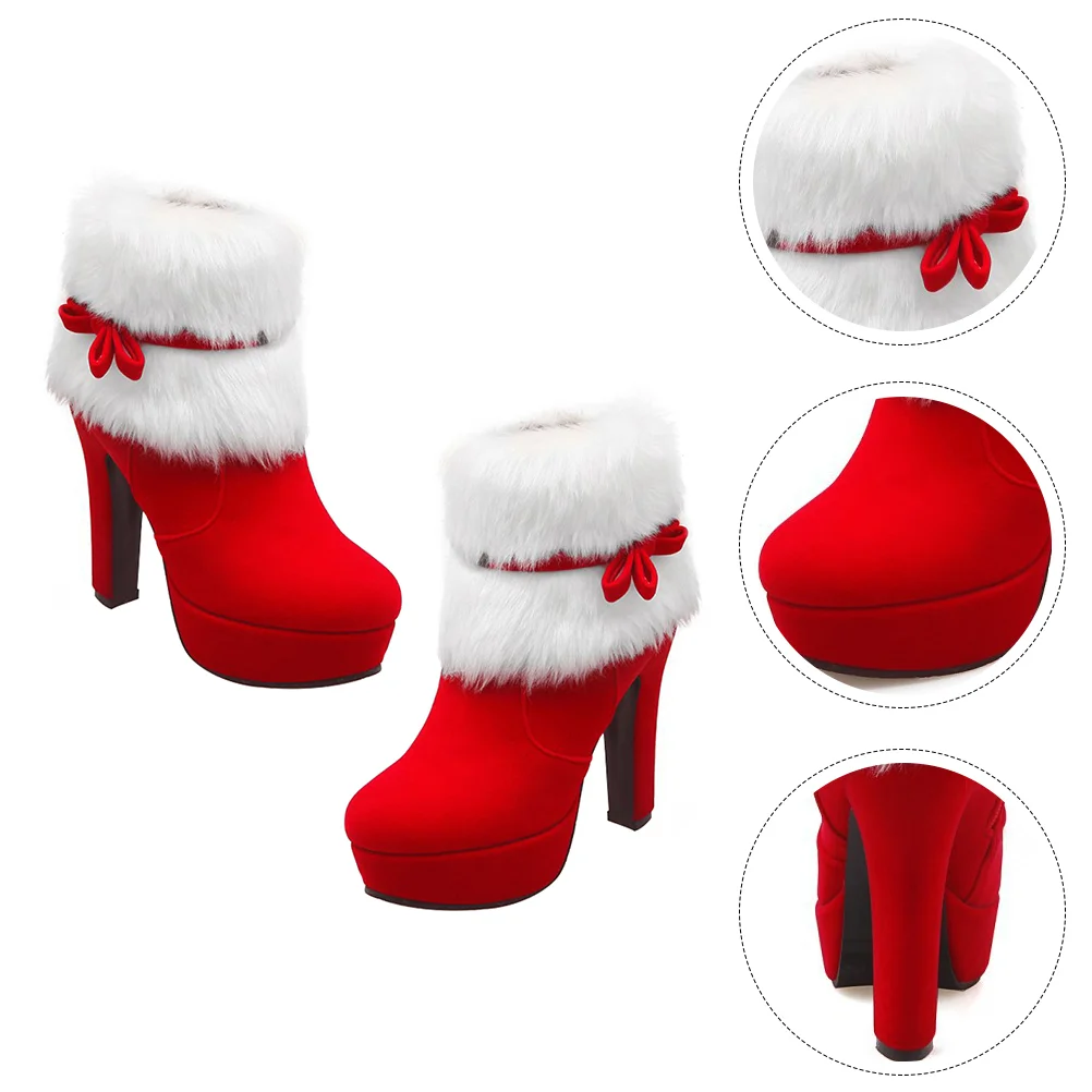 Boot Christmas Shoes Ankle Winterheel Short Boots Bootieshigh Chunky Plush Suede Warm Weather Toe Round Thickfor Platfrom Anti
Boot Christmas Shoes Ankle Winterheel Short Boots Bootieshigh Chunky Plush Suede Warm Weather Toe Round Thickfor Platfrom Anti
