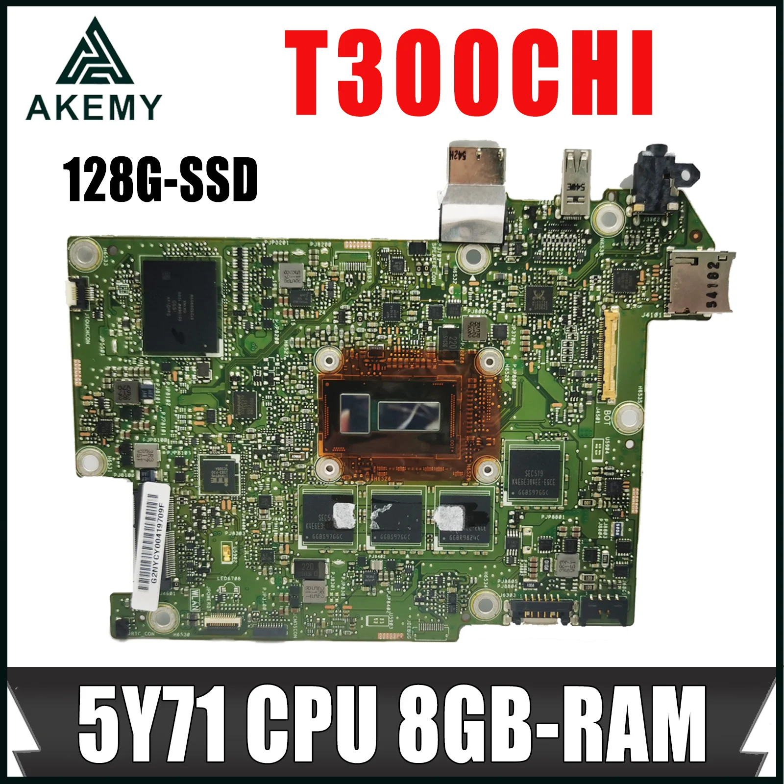 T300CHI Материнская плата ASUS Transformer Book T300 Chi T300C материнская плата для ноутбука с процессором 5Y7 1 8GB-RAM 128G-SSD OK 100% тест
T300CHI Материнская плата ASUS Transformer Book T300 Chi T300C материнская плата для ноутбука с процессором 5Y7 1 8GB-RAM 128G-SSD OK 100% тест