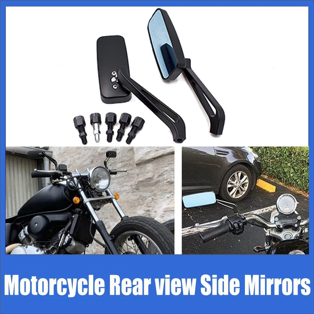 

8mm 10mm Motorcycle Rear view Side Mirrors for Harley Honda Yamaha Kawasaki Vulcan VN 800 900 1500 1600 1700 2000 Custom