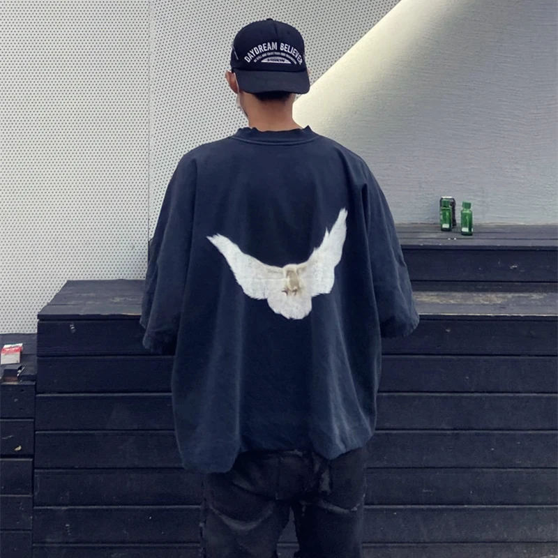 Frog drift Kanye West Streetwear Vintage YZY DOVE DONDA Loose Ovesized Pigeon print T-shirt tops tee for men
Frog drift Kanye West Streetwear Vintage YZY DOVE DONDA Loose Ovesized Pigeon print T-shirt tops tee for men