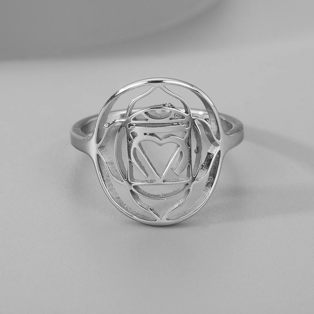 Kinitial Simple Creative Personality Lotus Yoga Heart Ring Exquisite Stainless Steel Mandala Flower Adjustable Size Punk Ring
Kinitial Simple Creative Personality Lotus Yoga Heart Ring Exquisite Stainless Steel Mandala Flower Adjustable Size Punk Ring