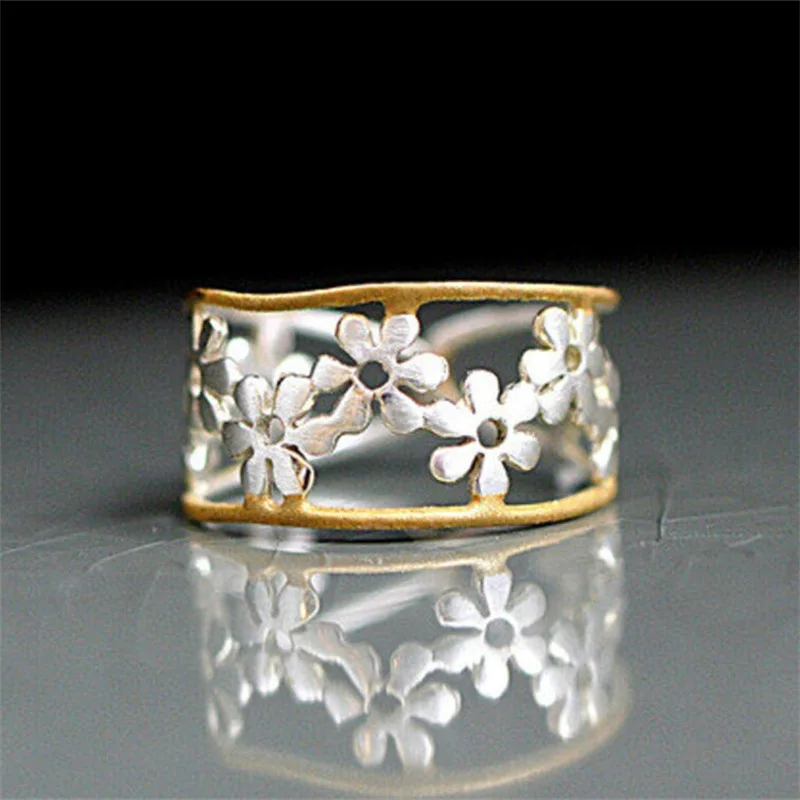 2022 New Fashion Women Bohemian Hollow-out Sunflowers Adjustable Finger Ring Women Summer Party Sunflower Splicing Ring Jewelry
2022 New Fashion Women Bohemian Hollow-out Sunflowers Adjustable Finger Ring Women Summer Party Sunflower Splicing Ring Jewelry