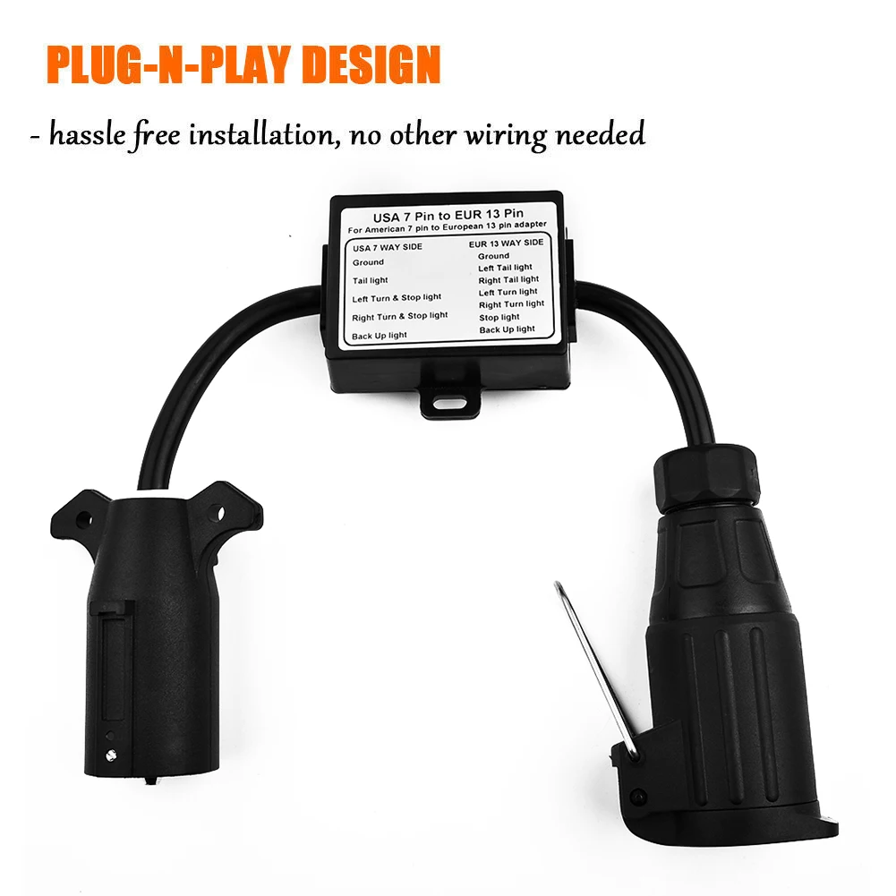 USA To EU 7-Pin Blade Socket USA To EU 7-Pin Round Plug Connector Round Plug Accessories 7-way Stop/Brake Signal Separatin
USA To EU 7-Pin Blade Socket USA To EU 7-Pin Round Plug Connector Round Plug Accessories 7-way Stop/Brake Signal Separatin