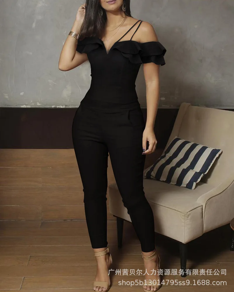 Off Shoulder Backless Ruffle Jumpsuits Women Spaghetti Strap Long Romper Strapless Tube Top Sexy Slim Fit Party Evening Jumpsuit
Off Shoulder Backless Ruffle Jumpsuits Women Spaghetti Strap Long Romper Strapless Tube Top Sexy Slim Fit Party Evening Jumpsuit
