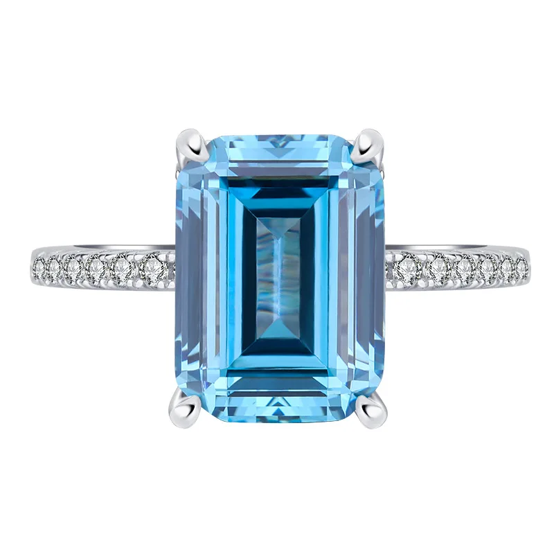 New 100% 925 Sterling Silver Emerald Cut 8*11MM Lab Sapphire Gemstone Ring For Women Wedding Party Jewelry
New 100% 925 Sterling Silver Emerald Cut 8*11MM Lab Sapphire Gemstone Ring For Women Wedding Party Jewelry