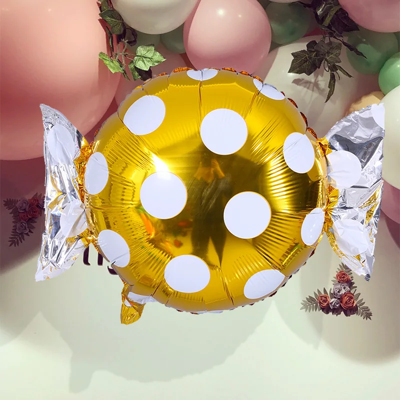 2 Pcs Large Colored Polka Dot Striped Candy Aluminum Film Balloon Wedding Decoration For Children's Birthday Parties
2 Pcs Large Colored Polka Dot Striped Candy Aluminum Film Balloon Wedding Decoration For Children's Birthday Parties