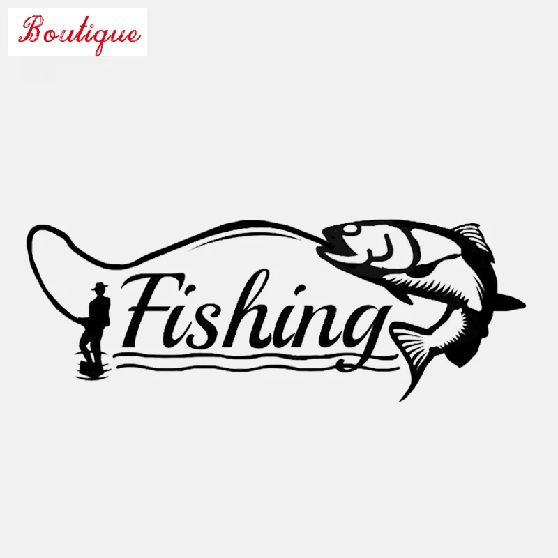 

15.5 * 5.7cm waterproof fashion fun fishing Hunter decorative car styling vinyl contour c12-1608 cover scratch sticker