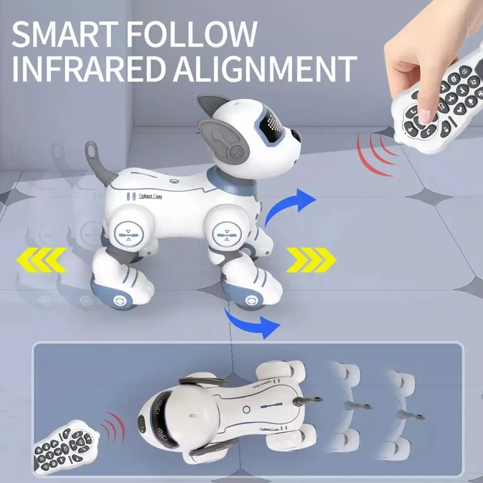 Funny Rc Robot Electronic Dog Stunt Dog Voice Command Programmable -sense Music Song Robot Dog For Children's Toys D3w2
Funny Rc Robot Electronic Dog Stunt Dog Voice Command Programmable -sense Music Song Robot Dog For Children's Toys D3w2
