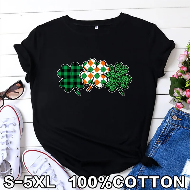Round neck female sheep short-sleeved four-leaf clover pattern casual women's T-shirt loose plus size women's T-shirt
Round neck female sheep short-sleeved four-leaf clover pattern casual women's T-shirt loose plus size women's T-shirt