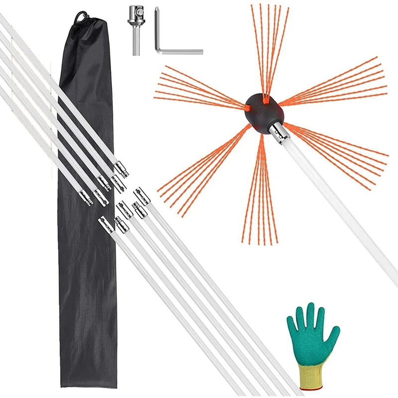 Chimney Kit Reusable Fireplace Cleaning Tool Vent Cleaner Brush, Dryer Vent Cleaner Kit Tools For Home
Chimney Kit Reusable Fireplace Cleaning Tool Vent Cleaner Brush, Dryer Vent Cleaner Kit Tools For Home