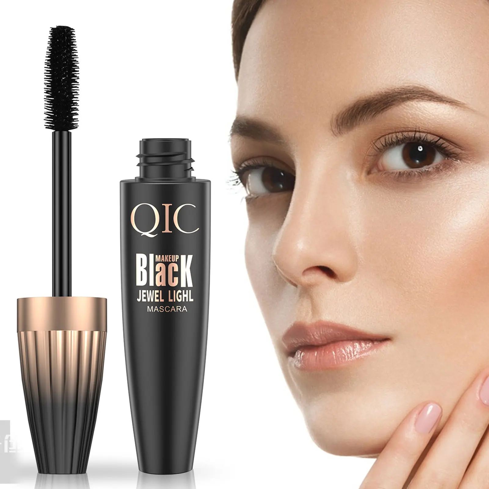 

4D Silk Fiber Lash Mascara Waterproof Smudge-proof Mascara Lash Primer Eyeliner Mascara For Lifting Curling Multiplying