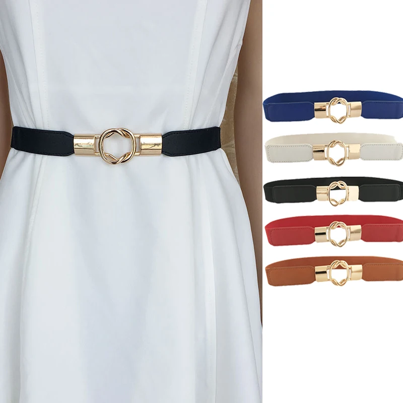 1Pcs Fashion Women PU Black White Waist Band Thin Elastic Waist Belt Dress Apparel Accessories cinturon mujer Hot Sale 5 Colors
1Pcs Fashion Women PU Black White Waist Band Thin Elastic Waist Belt Dress Apparel Accessories cinturon mujer Hot Sale 5 Colors