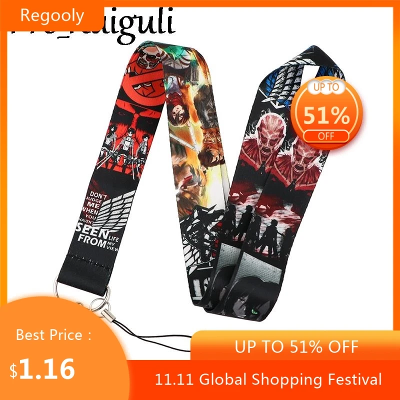 Attack on Titan Lanyard for Key Phone Cool Neck Strap Lanyard for Camera Whistle ID Badge Cute webbings ribbons Gifts
Attack on Titan Lanyard for Key Phone Cool Neck Strap Lanyard for Camera Whistle ID Badge Cute webbings ribbons Gifts