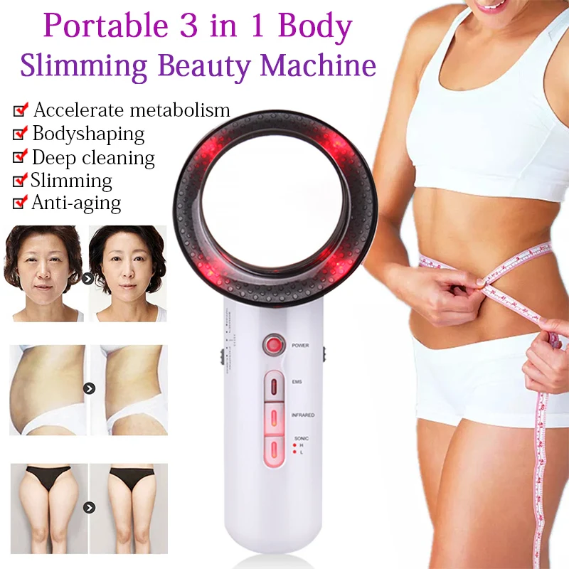 3 in 1 Ultrasound Cavitation EMS Fat Device Electric Body Slimming Massager Burner Face Beauty Machine
3 in 1 Ultrasound Cavitation EMS Fat Device Electric Body Slimming Massager Burner Face Beauty Machine