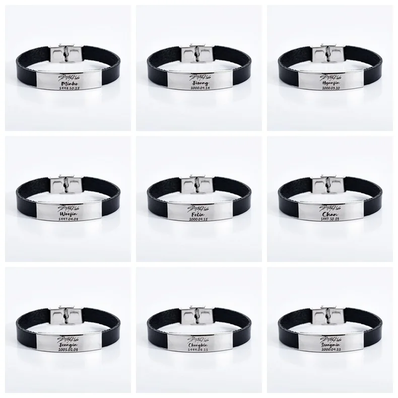 KPOP stray kids stainless steel bracelet birthday name series fashion lettering bracelet key chain pendant gift fan collection
KPOP stray kids stainless steel bracelet birthday name series fashion lettering bracelet key chain pendant gift fan collection