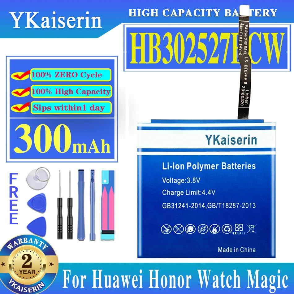 YKaiserin Battery HB302527ECW 300mAh For Huawei Honor Watch Magic GT Genuine Watch Bateria
YKaiserin Battery HB302527ECW 300mAh For Huawei Honor Watch Magic GT Genuine Watch Bateria