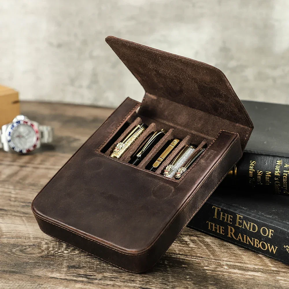 CONTACT'S FAMILY Handmade Fountain Pen Case Leather For Men Women Holder Pen Pouch Retro Pen Box Organizer Boys Girls School
CONTACT'S FAMILY Handmade Fountain Pen Case Leather For Men Women Holder Pen Pouch Retro Pen Box Organizer Boys Girls School