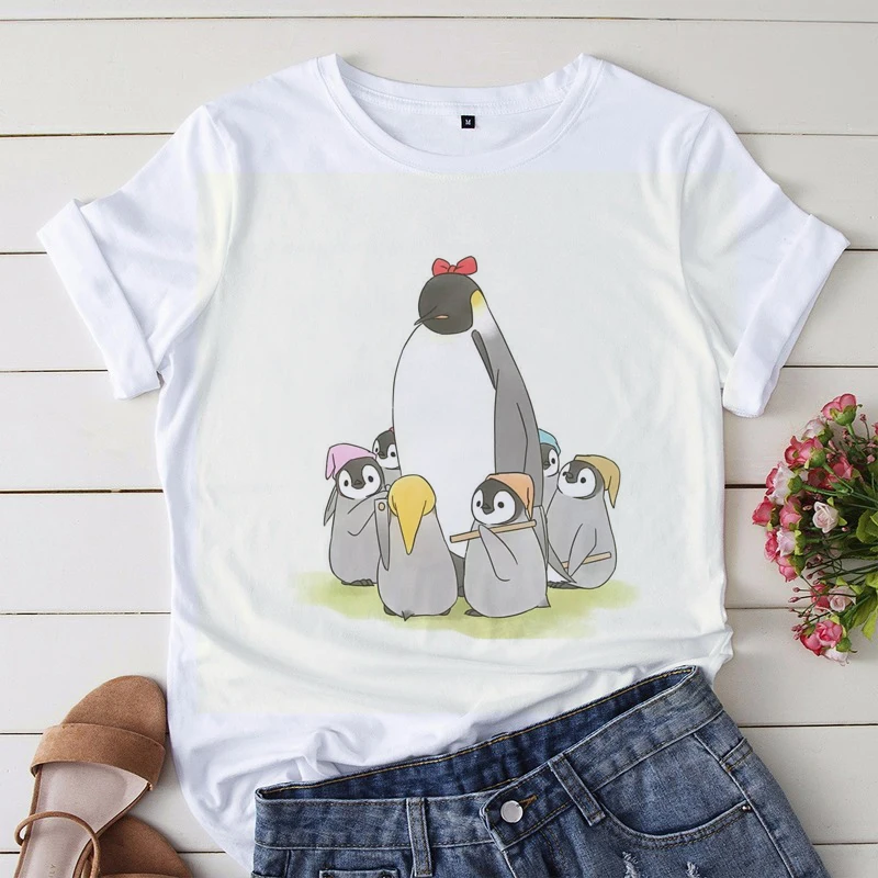 Women Graphic Penguin Short Sleeve Style Girl Cute Printing 90s Clothes Lady Tees Print Tops Clothing Female Tshirt T-Shirt
Women Graphic Penguin Short Sleeve Style Girl Cute Printing 90s Clothes Lady Tees Print Tops Clothing Female Tshirt T-Shirt