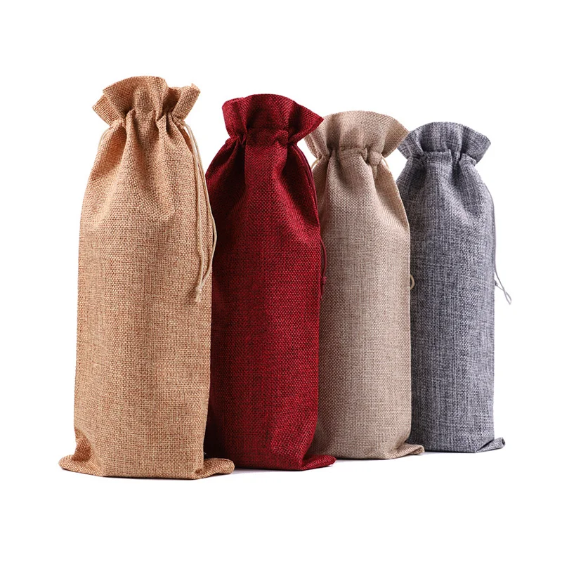 New Wine Bags Red Wine Bottle Covers Gift Champagne Pouch Burlap Packaging Bag Wedding Party Decoration Wine Bags
New Wine Bags Red Wine Bottle Covers Gift Champagne Pouch Burlap Packaging Bag Wedding Party Decoration Wine Bags