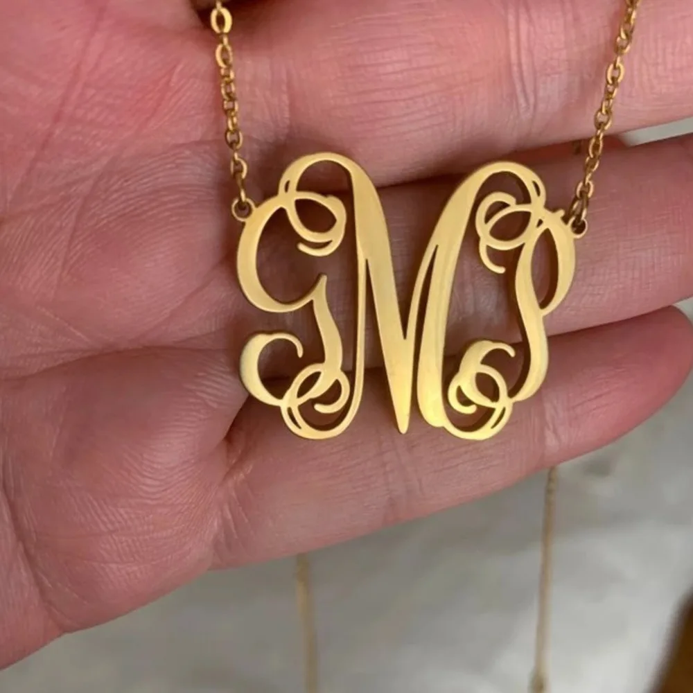 HUHUI Custom 26 Letter Necklace Personality Stainless Steel Vintage Pendant Choker For Jewelry Women Birthday And Party Gifts
HUHUI Custom 26 Letter Necklace Personality Stainless Steel Vintage Pendant Choker For Jewelry Women Birthday And Party Gifts