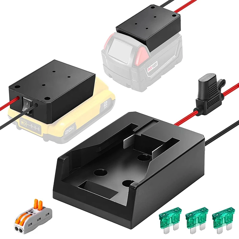 Power Wheel Adapter For Dewalt 20V M18 Battery,Fuse&Wire Terminals,Recessed Switches&Use 12 Gauge Wire,Battery Kit DIY
Power Wheel Adapter For Dewalt 20V M18 Battery,Fuse&Wire Terminals,Recessed Switches&Use 12 Gauge Wire,Battery Kit DIY