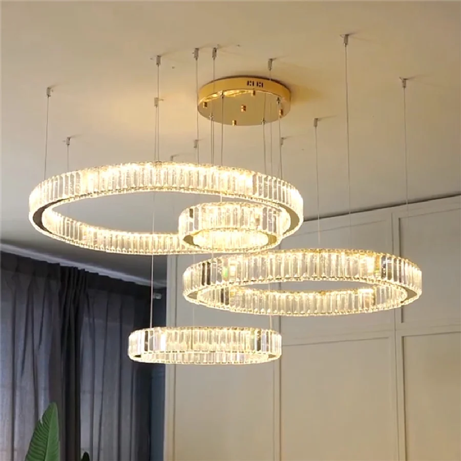 Modern Luxury Crystal Chandelier Gold Chrome Chandelier for Living Room Luxury Dining Room Kitchen Ceiling Light
Modern Luxury Crystal Chandelier Gold Chrome Chandelier for Living Room Luxury Dining Room Kitchen Ceiling Light