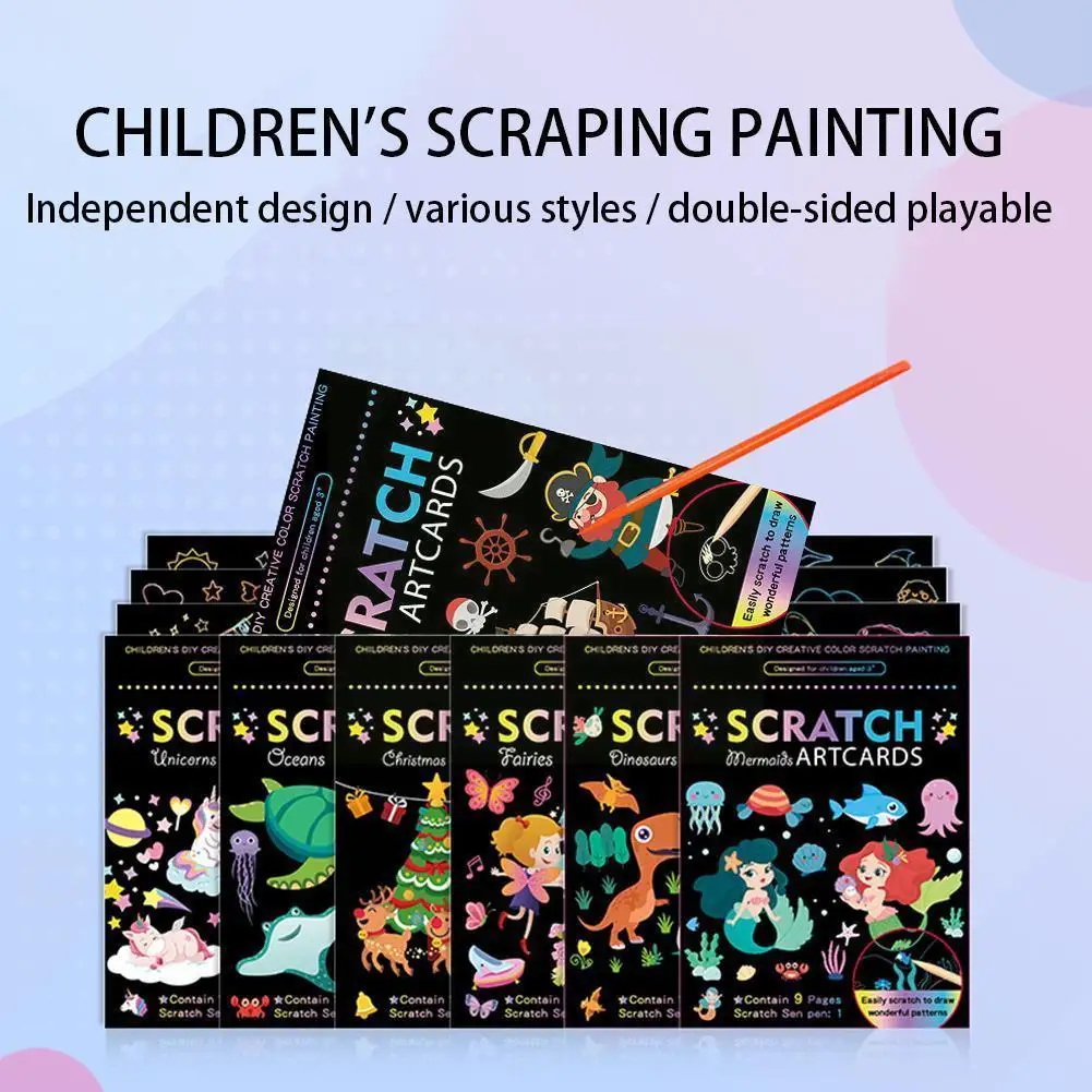 Diy Magic Rainbow Color Scratch Art Painting Paper Montessori Kit Card Toys Board Educational Dinosaur Cartoon Toys Kids Dr P8a7
Diy Magic Rainbow Color Scratch Art Painting Paper Montessori Kit Card Toys Board Educational Dinosaur Cartoon Toys Kids Dr P8a7
