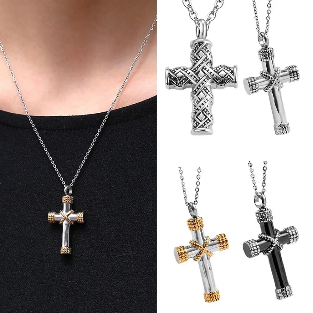 Memorial Unisex Stainless Steel Pet Cinerary Box Pendant Openable Tube For Ashes Cross Shape Wishing Bottle Necklace
Memorial Unisex Stainless Steel Pet Cinerary Box Pendant Openable Tube For Ashes Cross Shape Wishing Bottle Necklace