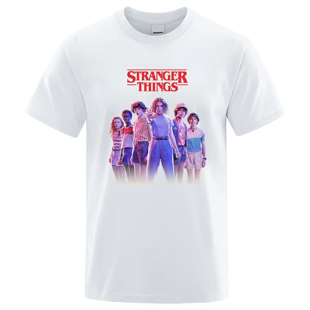 Stranger Things Boy And Girl Prints Cool T-Shirt Men Short Sleeve Breathable Loose T-Shirt Funny Hip Hop Men Tee O-Neck T Shirt
Stranger Things Boy And Girl Prints Cool T-Shirt Men Short Sleeve Breathable Loose T-Shirt Funny Hip Hop Men Tee O-Neck T Shirt