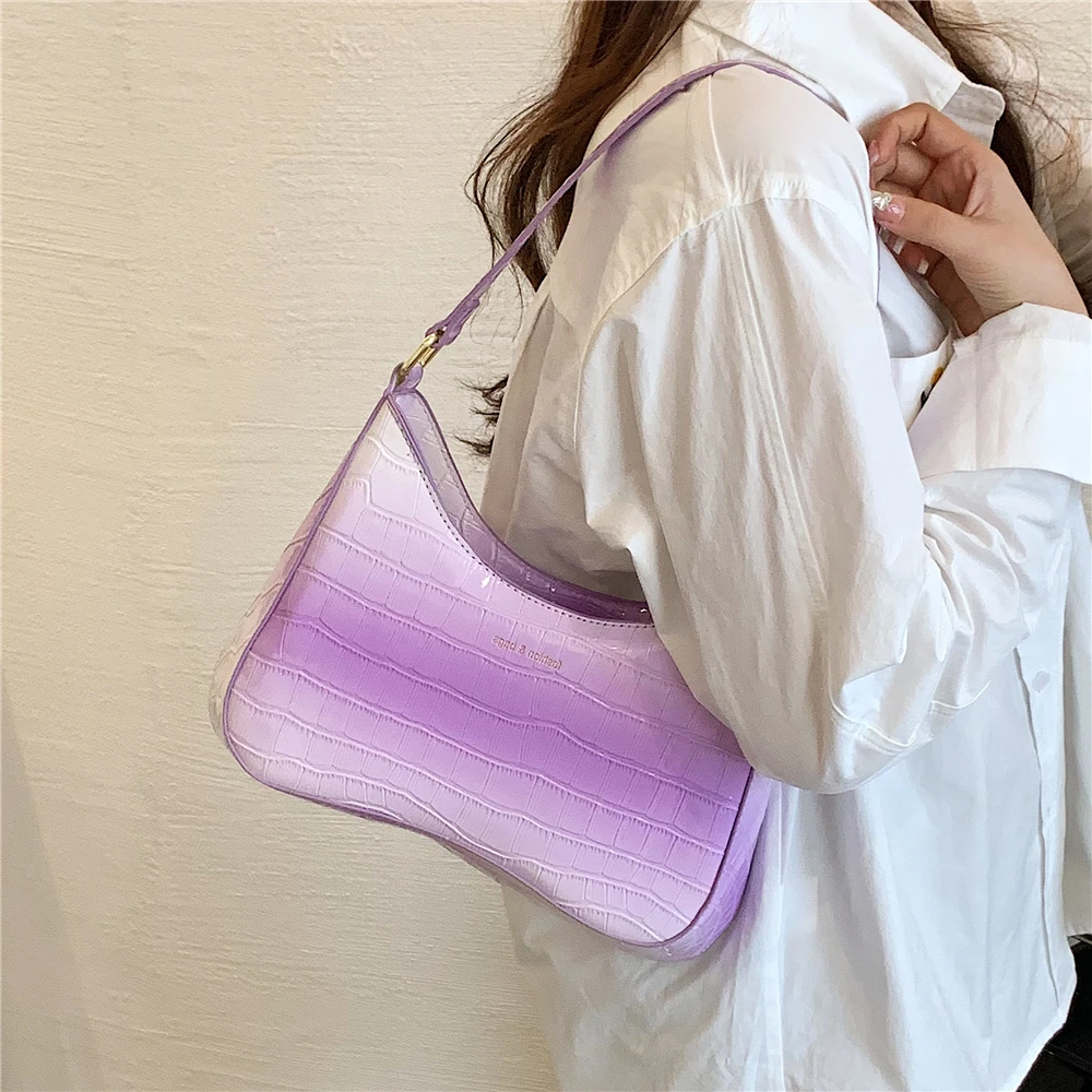 French Chic Design Gradient Color Underarm Shoulder Bags For Women Luxury Brand Stone Pattern 2022 Trend Small Hand Tote Bags
French Chic Design Gradient Color Underarm Shoulder Bags For Women Luxury Brand Stone Pattern 2022 Trend Small Hand Tote Bags