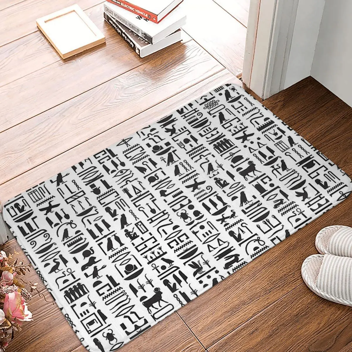 

Ancient Egypt Egyptian Bedroom Mat Hieroglyphic Designs Doormat Living Room Carpet Outdoor Rug Home Decor