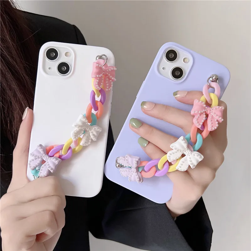 Colorful Cartoon Bow Wristband Chain TPU Phone Case Protective Shell For XiaoMi 11 10 Pro Lite Poco M3 X3 For RedMi Note 9 8 Pro
Colorful Cartoon Bow Wristband Chain TPU Phone Case Protective Shell For XiaoMi 11 10 Pro Lite Poco M3 X3 For RedMi Note 9 8 Pro