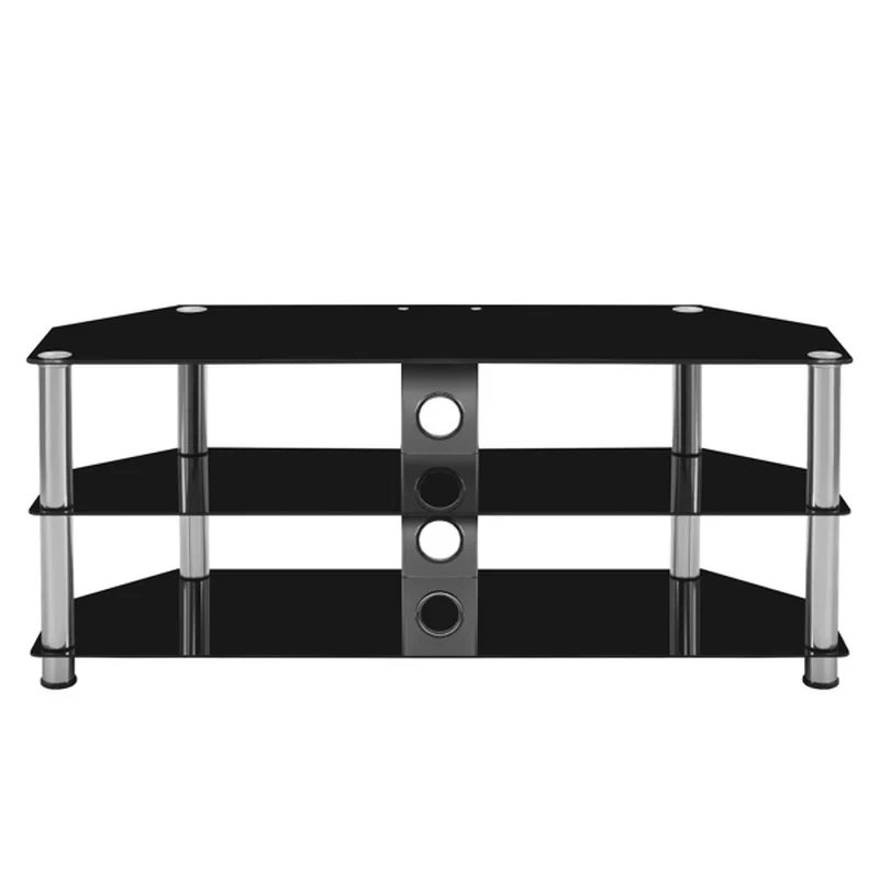 60 Inch Simple Three-layer TV Cabinet with Cable Back Panel Black
60 Inch Simple Three-layer TV Cabinet with Cable Back Panel Black