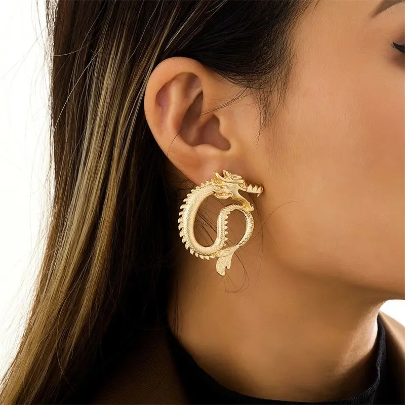 Fashion Dragon Dangle Earrings for Women Charm Vintage Earrings Female Trendy Stud Earrings Luxury Jewelry Hip Hop Ear Studs
Fashion Dragon Dangle Earrings for Women Charm Vintage Earrings Female Trendy Stud Earrings Luxury Jewelry Hip Hop Ear Studs