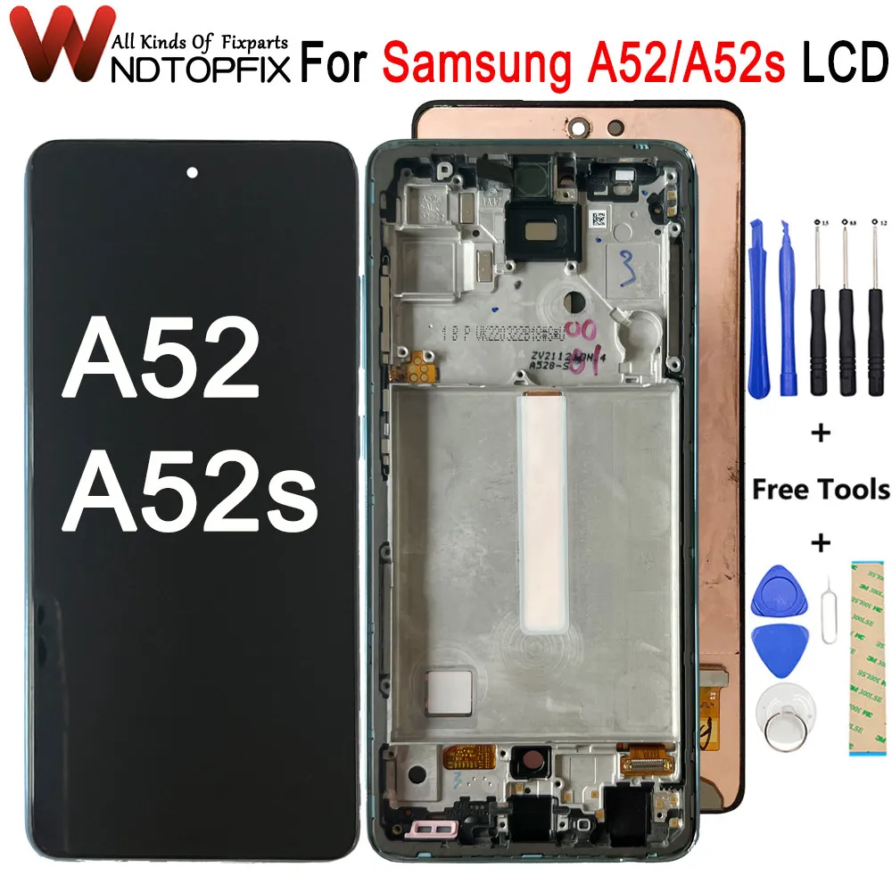 ЖК-дисплей 6,5 дюйма для Samsung Galaxy A52s, дисплей с сенсорным экраном и дигитайзером в сборе, сменный экран для Samsung A52 LCD A525 A526
ЖК-дисплей 6,5 дюйма для Samsung Galaxy A52s, дисплей с сенсорным экраном и дигитайзером в сборе, сменный экран для Samsung A52 LCD A525 A526