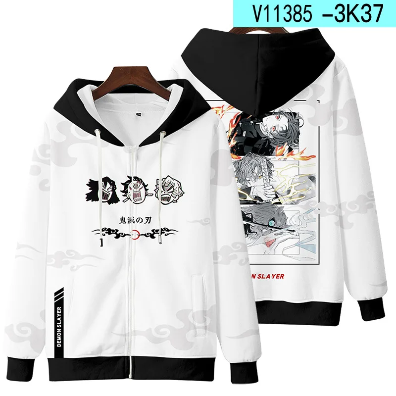 Фирменная одежда аниме «рассекающее демонов»: Kimetsu No Yaiba, толстовки на молнии, новые женские и мужские толстовки в стиле Харадзюку, комаджи а... 
Фирменная одежда аниме «рассекающее демонов»: Kimetsu No Yaiba, толстовки на молнии, новые женские и мужские толстовки в стиле Харадзюку, комаджи а...