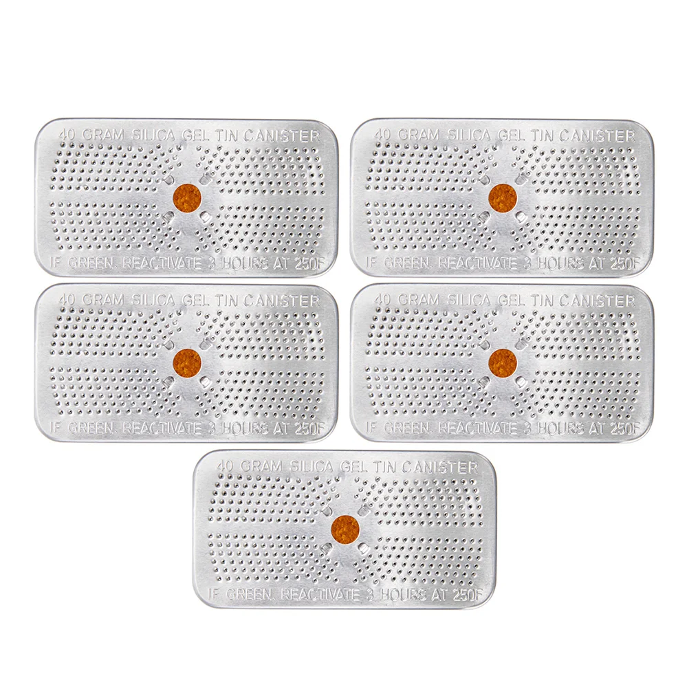 5pcs Color Changing Desiccant Reusable Silica Gel Dehumidifier Aluminum Tin Desiccants 40 Gram
5pcs Color Changing Desiccant Reusable Silica Gel Dehumidifier Aluminum Tin Desiccants 40 Gram
