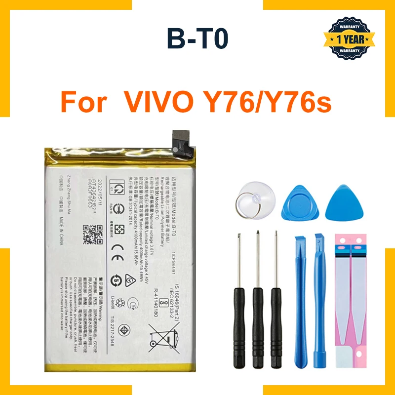 

Compatible For VIVO / Y76 Y76S B-T0 4100mAh Phone Battery Series